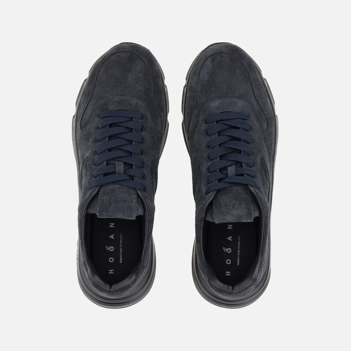 Hogan Modern Calfskin Lace-Up Shoes With Textured Sole