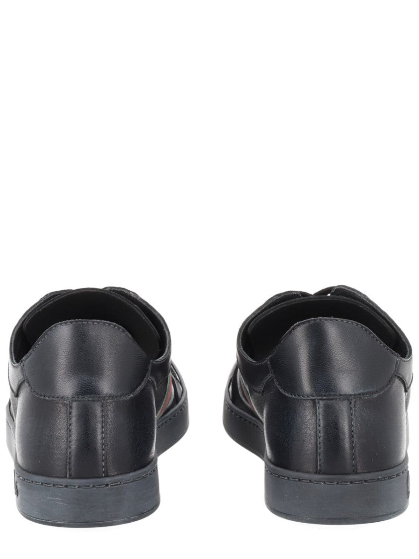 Gucci Stretch Low-Top Leather Effect Sneakers