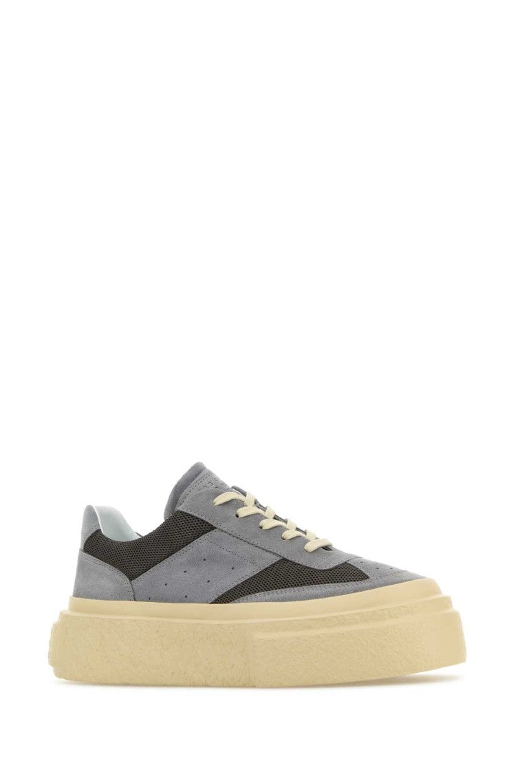 Mm6 By Maison Margiela Grey Suede And Mesh Sneakers