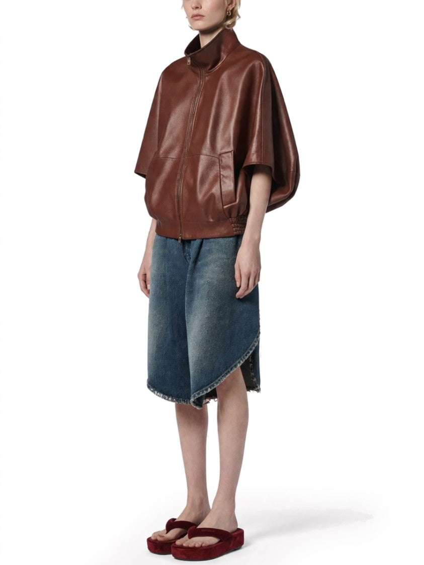 Balenciaga Tulipe Flared Denim Shorts
