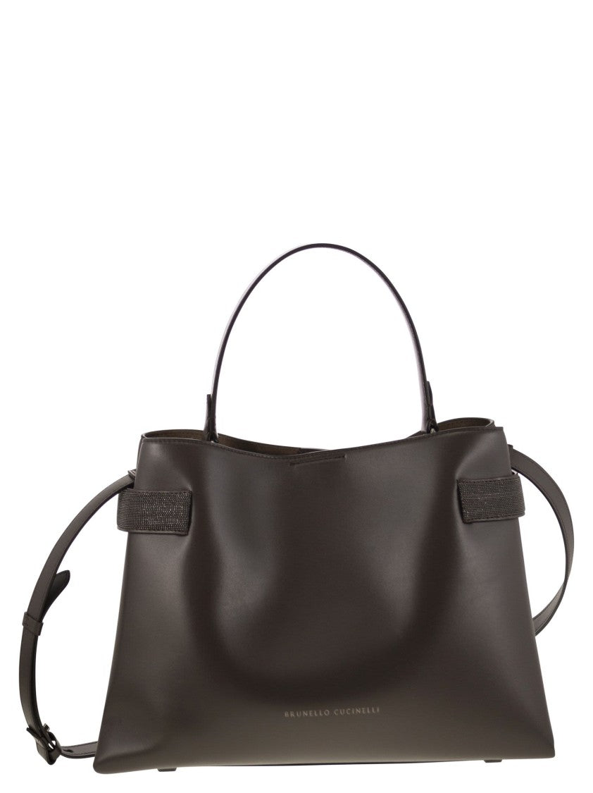 Brunello Cucinelli Top-Handle Essence Bag In Calfskin