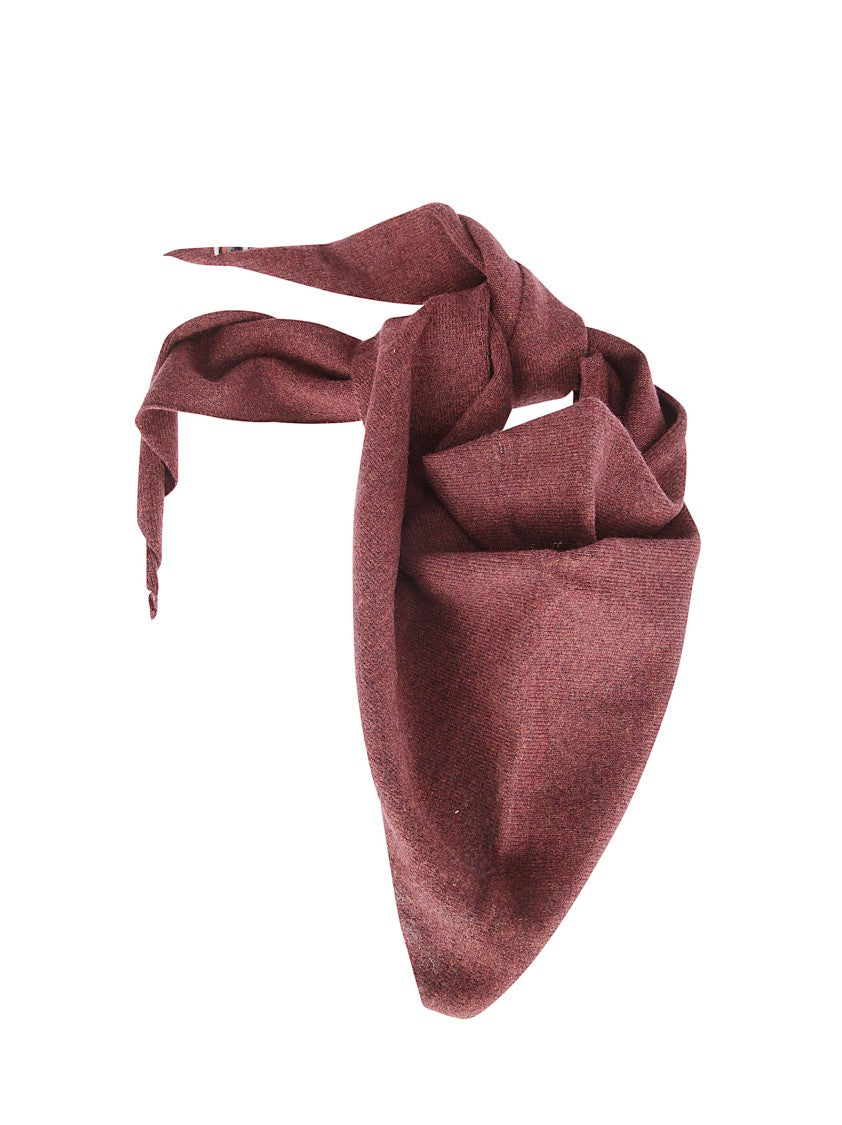 Extreme Cashmere Large Triangular Cashmere Bandana With Stitched Logo