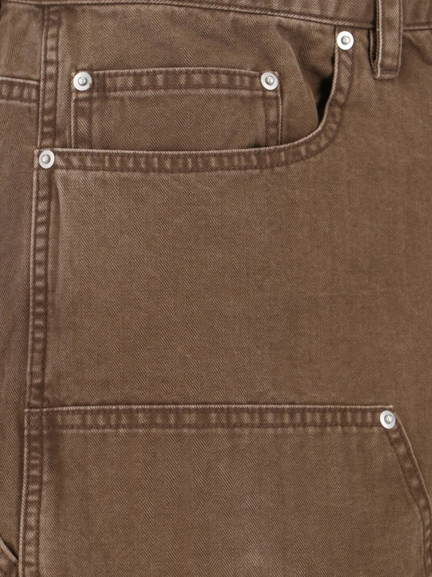 Tonywack Straight-Leg Brown Cargo Shorts With Clean Design