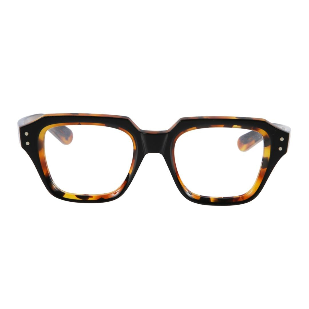 Kador Smoke Oversized Square Tortoiseshell Frame Eyeglasses