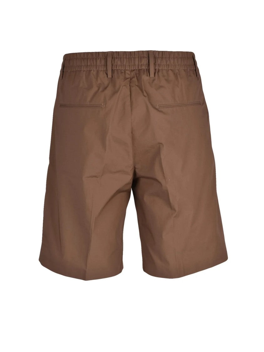 Daniele Alessandrini Brown Cotton Elastane Men Bermuda Shorts