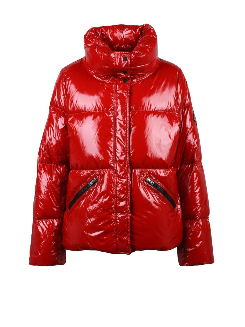 Herno Red Patent-Finish Polyamide Down Jacket
