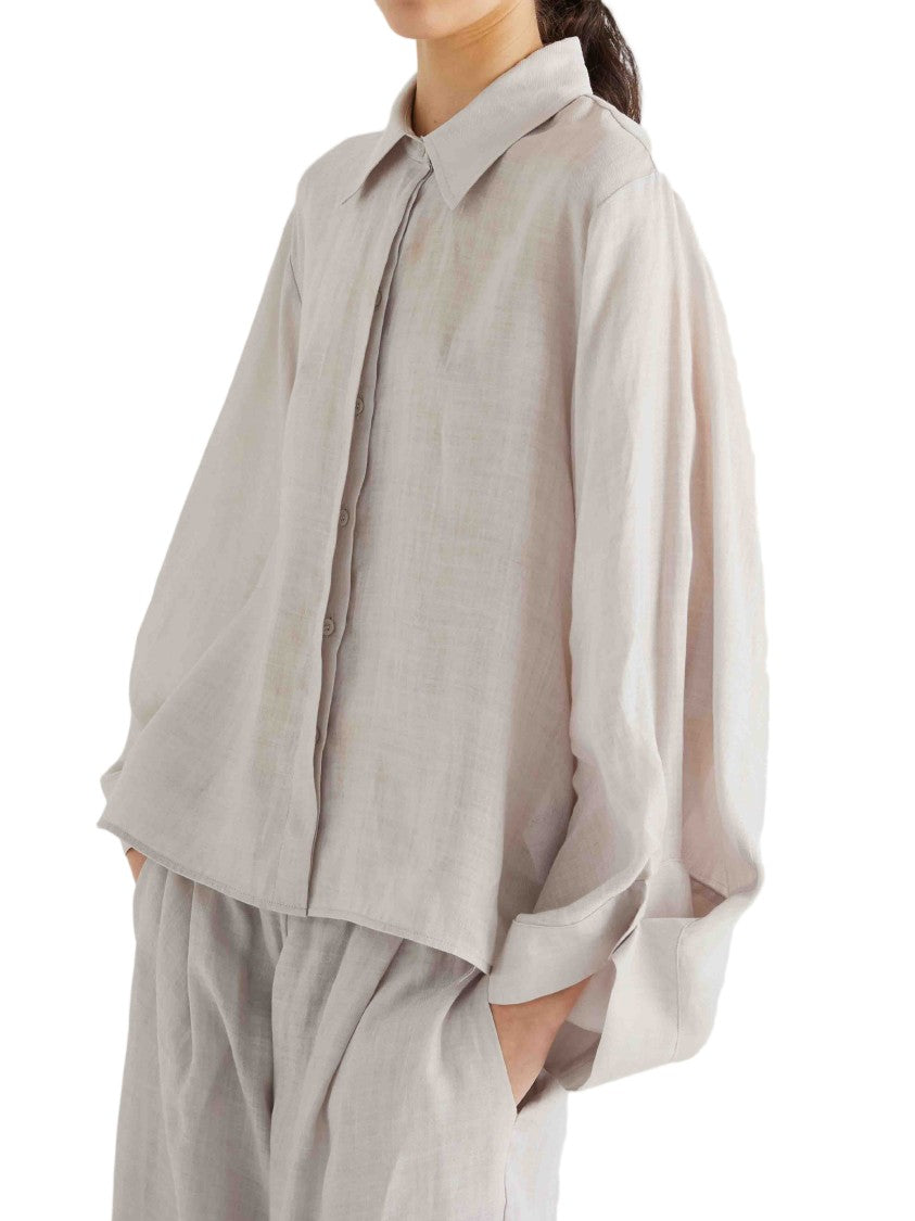 Meimeij Loose-Fitting Textured Fabric Shirt