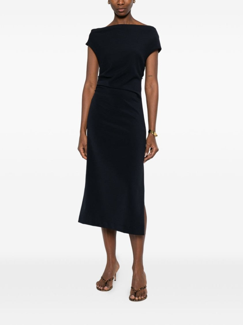 Parosh Off-The-Shoulder Fitted Midi Dress