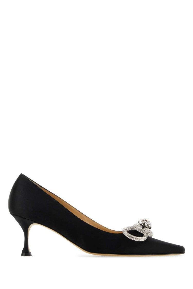 Mach & Mach Black Satin Pumps