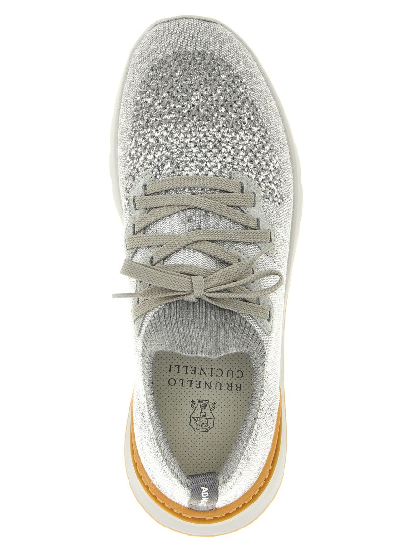 Brunello Cucinelli Low Profile Knitted Sneakers With Textured Upper