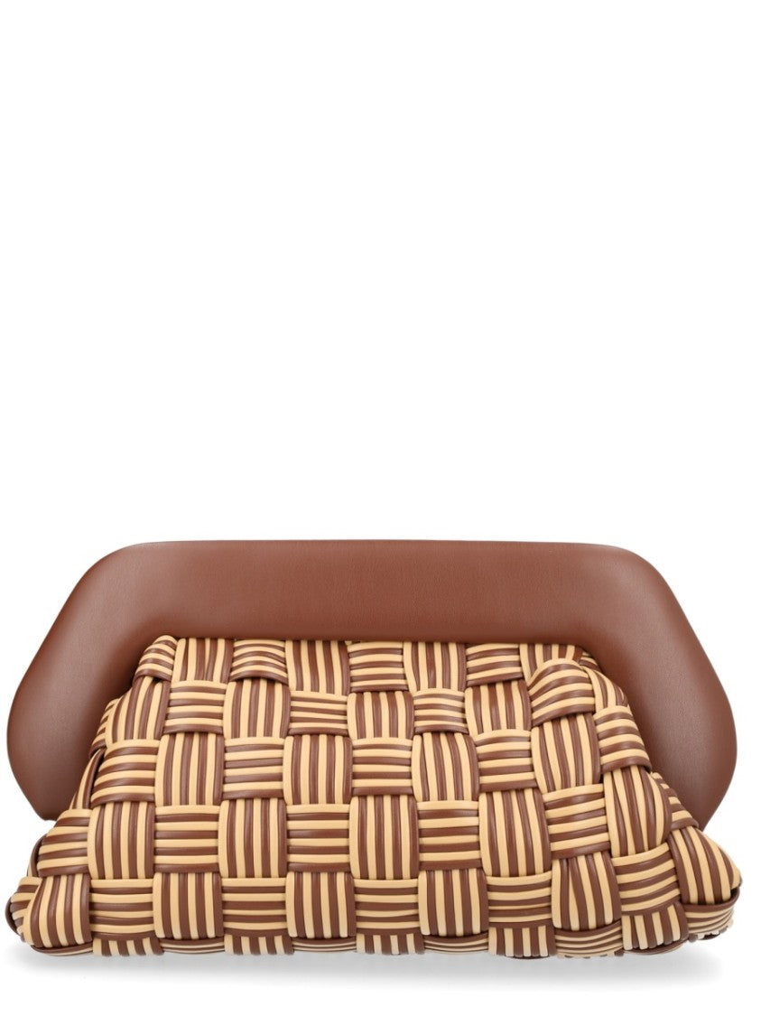 Themoirè Neutrals Bios Intreccio Sustainable Woven Clutch Bag
