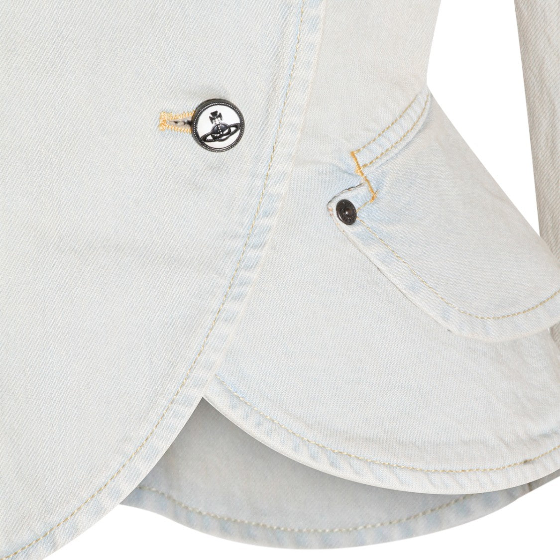 Vivienne Westwood Asymmetrical Fitted Denim Jacket