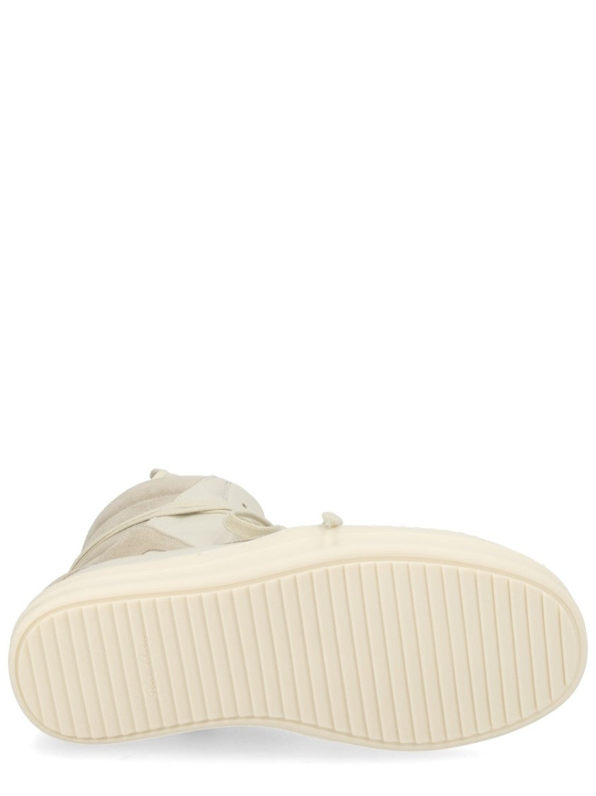 Rick Owens Geobasket High-Top Suede Panels Sneakers
