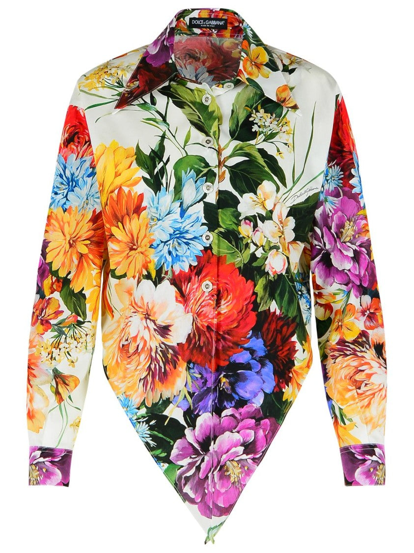 Dolce & Gabbana Floral Print Cotton Shirt