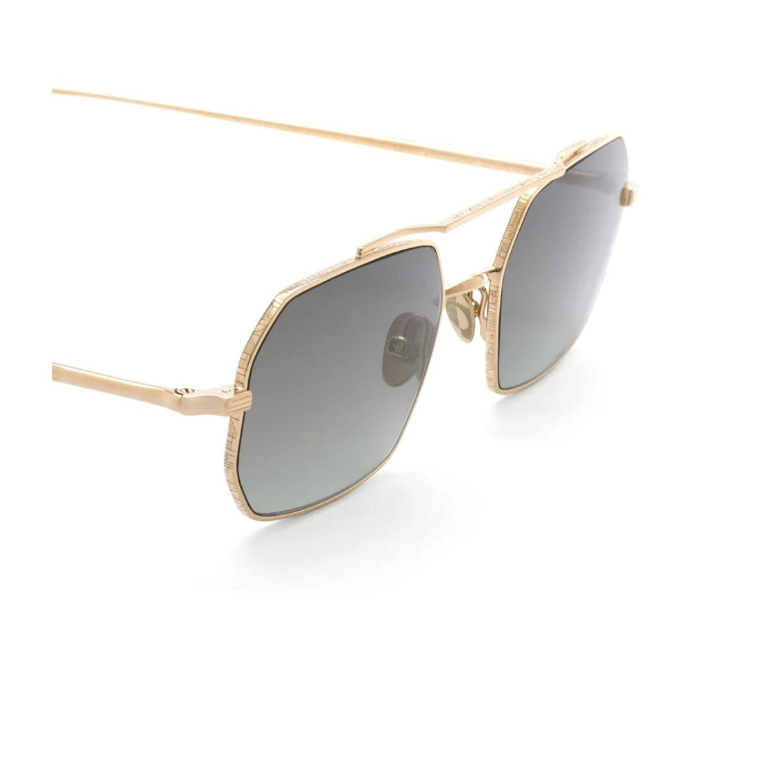 Ahlem Champagne Clovis Green Gradient Metal Sunglasses