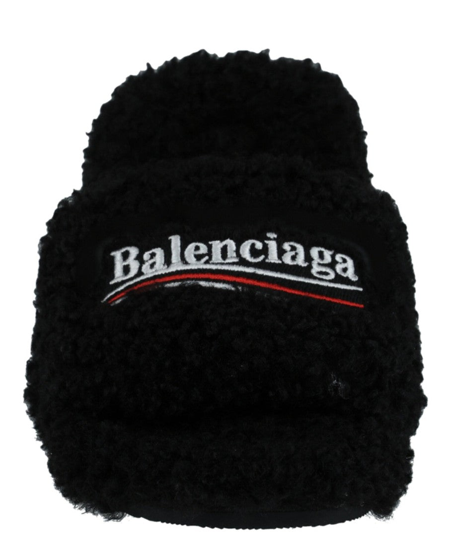 Balenciaga Political Campaign Furry 80Mm Sandals