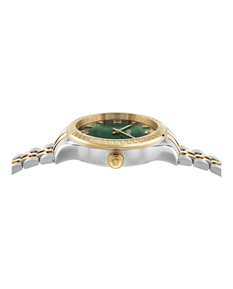 Versace Hellenyium Bracelet Watch With Green Sunray Dial