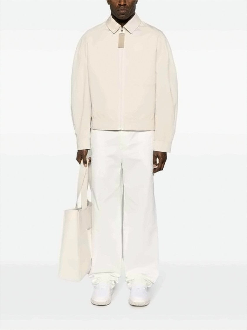 Jacquemus Cropped Minimalist Jacket With Zip Closure