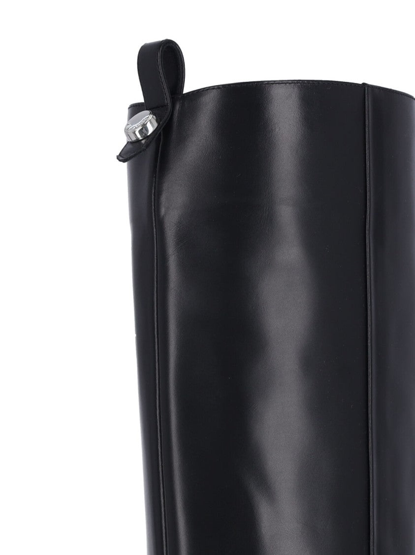 The Attico Pointed Toe Boots With Slim Kitten Heel
