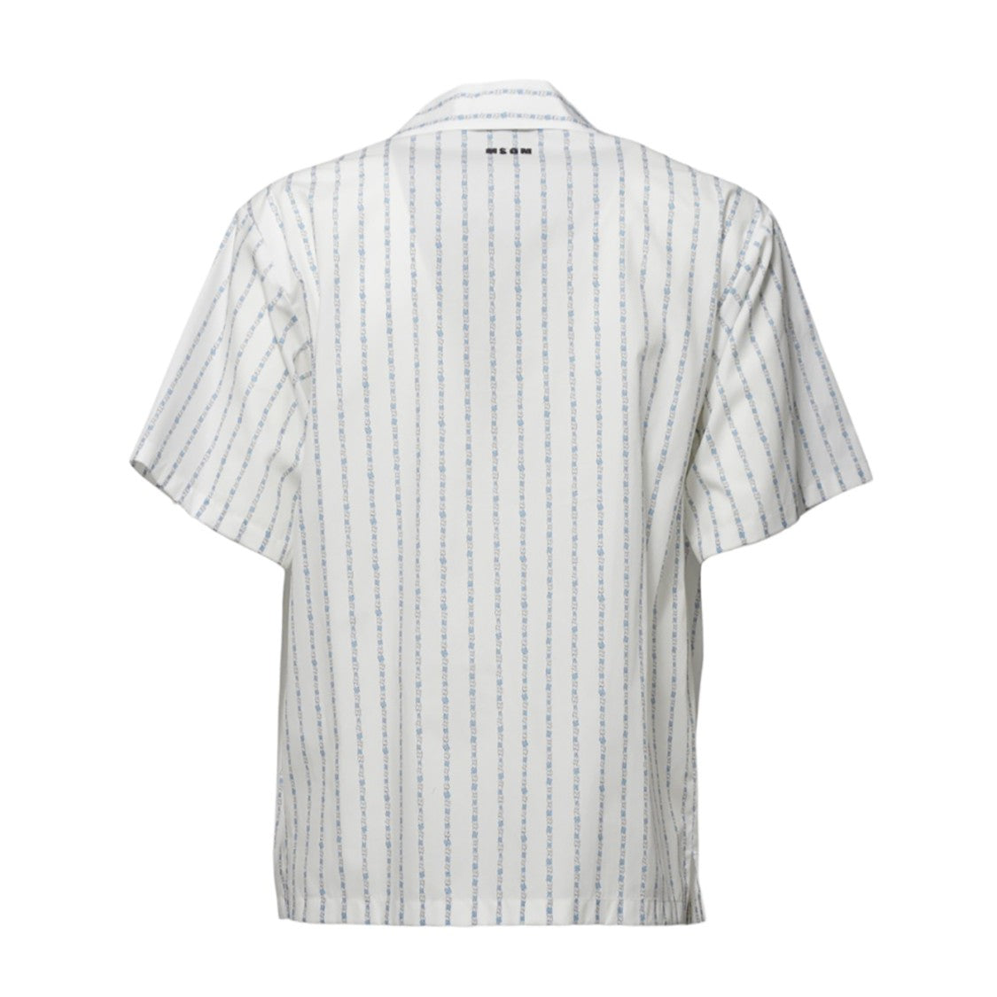 Msgm White Cotton Short Sleeve Printed Shirt