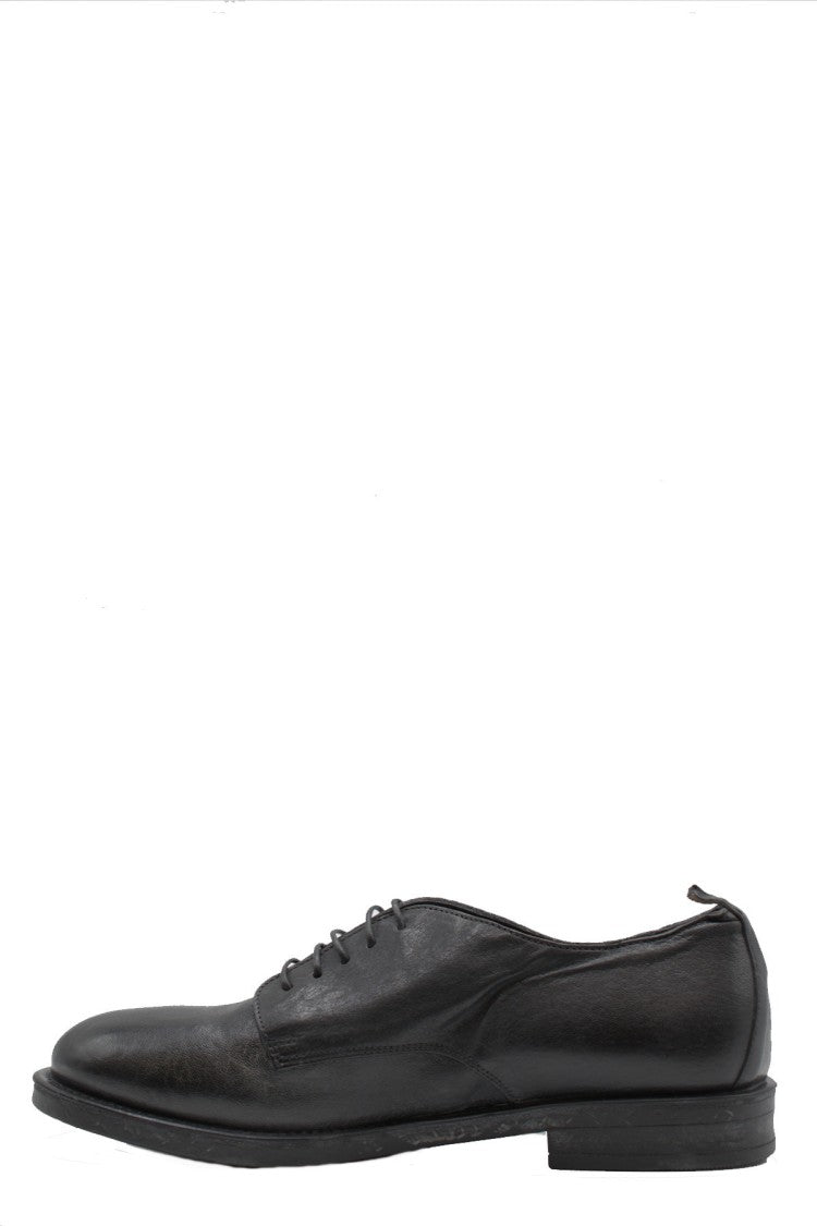 Moma Black Leather Brogues