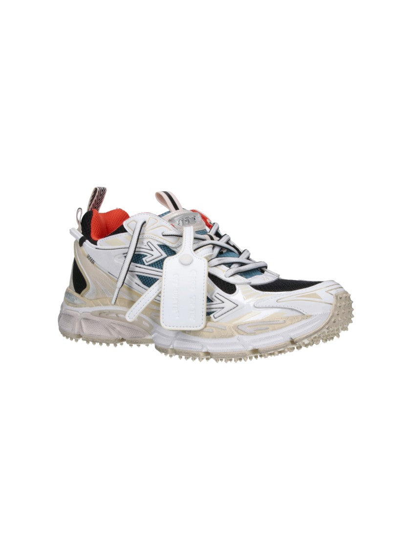 Off-White Multicolor Mesh Fabric Rubber Sole Sneakers