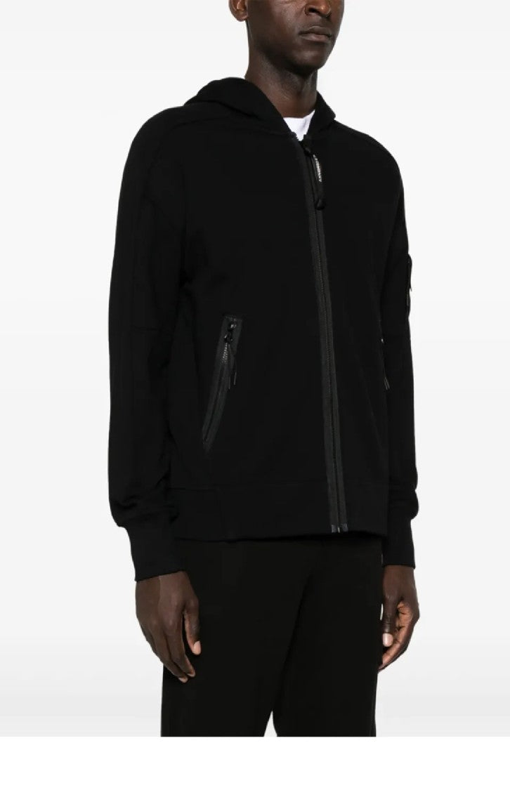 C.P. Company Diagonal Raised Fleece Full Zip Hooded Sweatshirts