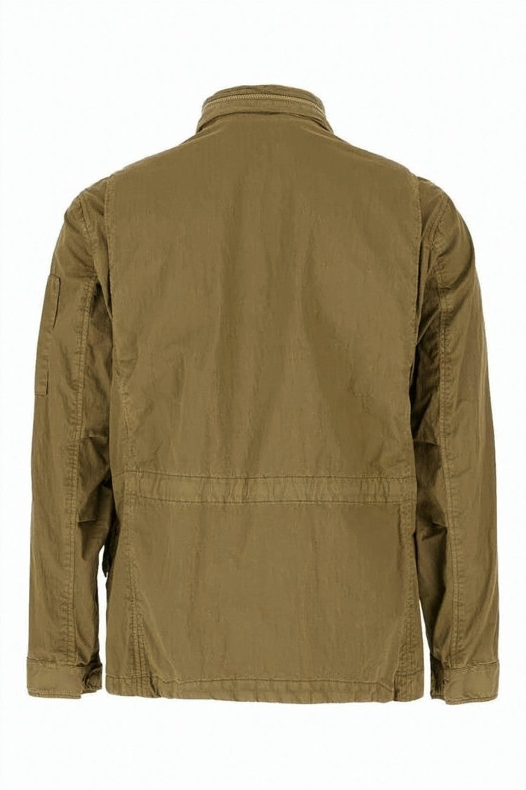 C.P. Company Green Jacket With Zippered Pockets And Hood