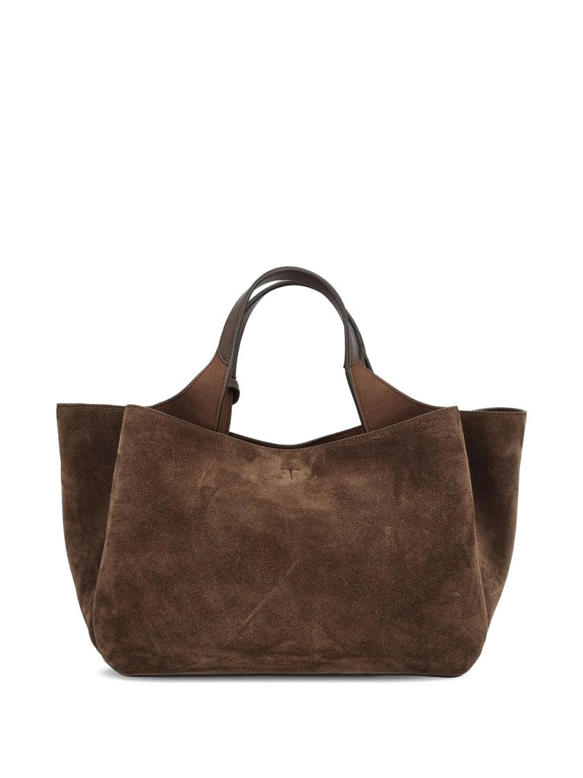Tod's Brown Suede T-Charm Mini Handbag