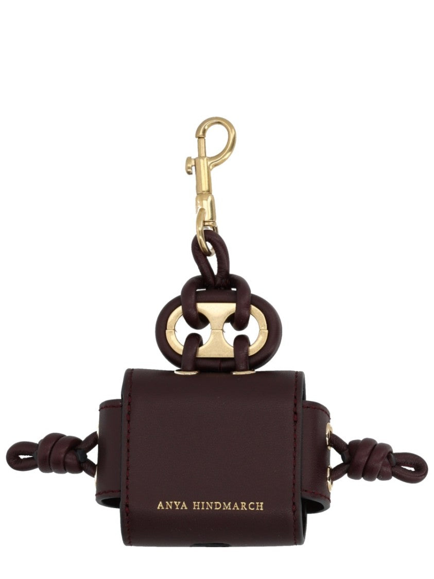 Anya Hindmarch Leather Gold Clasp Earphone Case