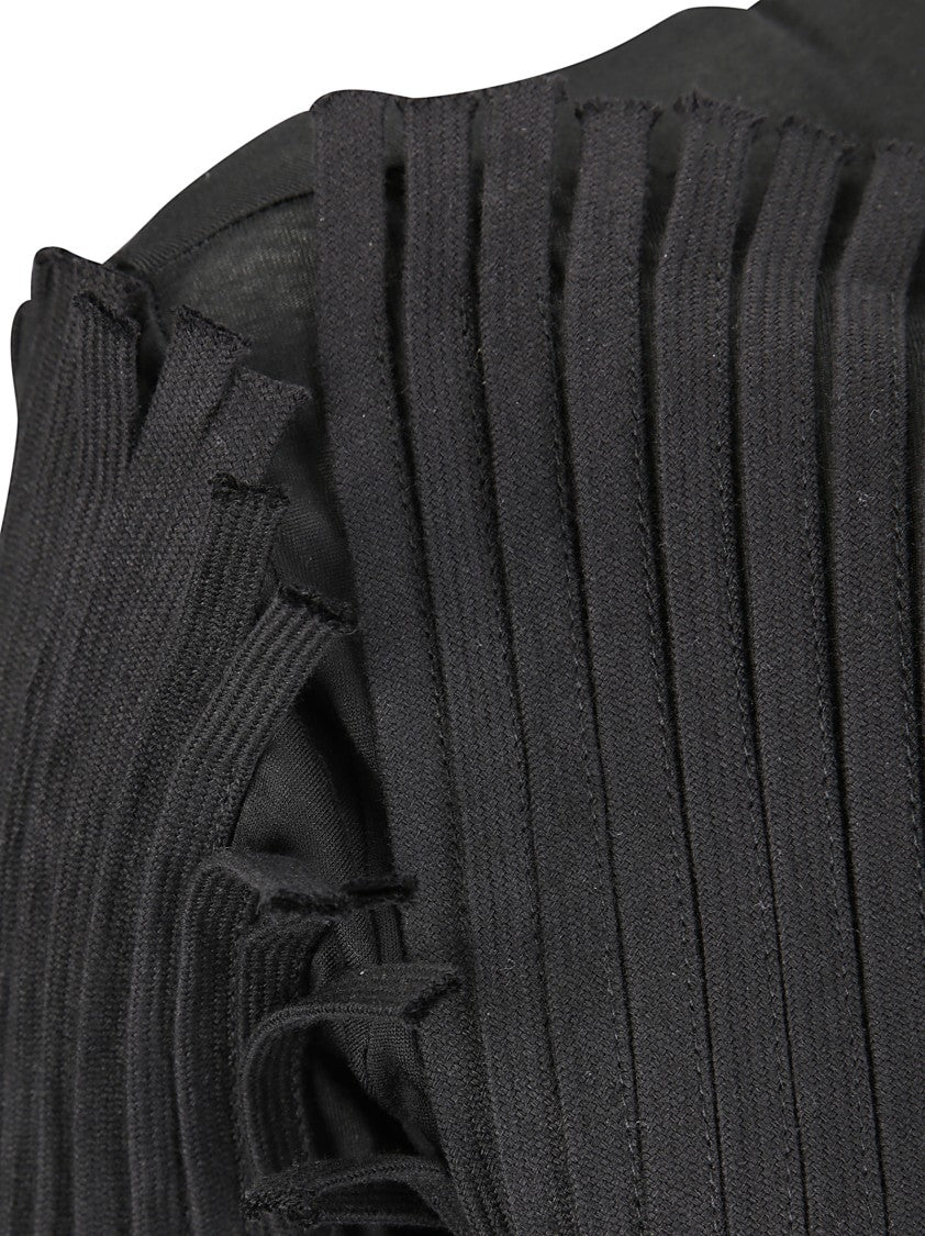 Institution Silk Long-Sleeve Top With String Inserts