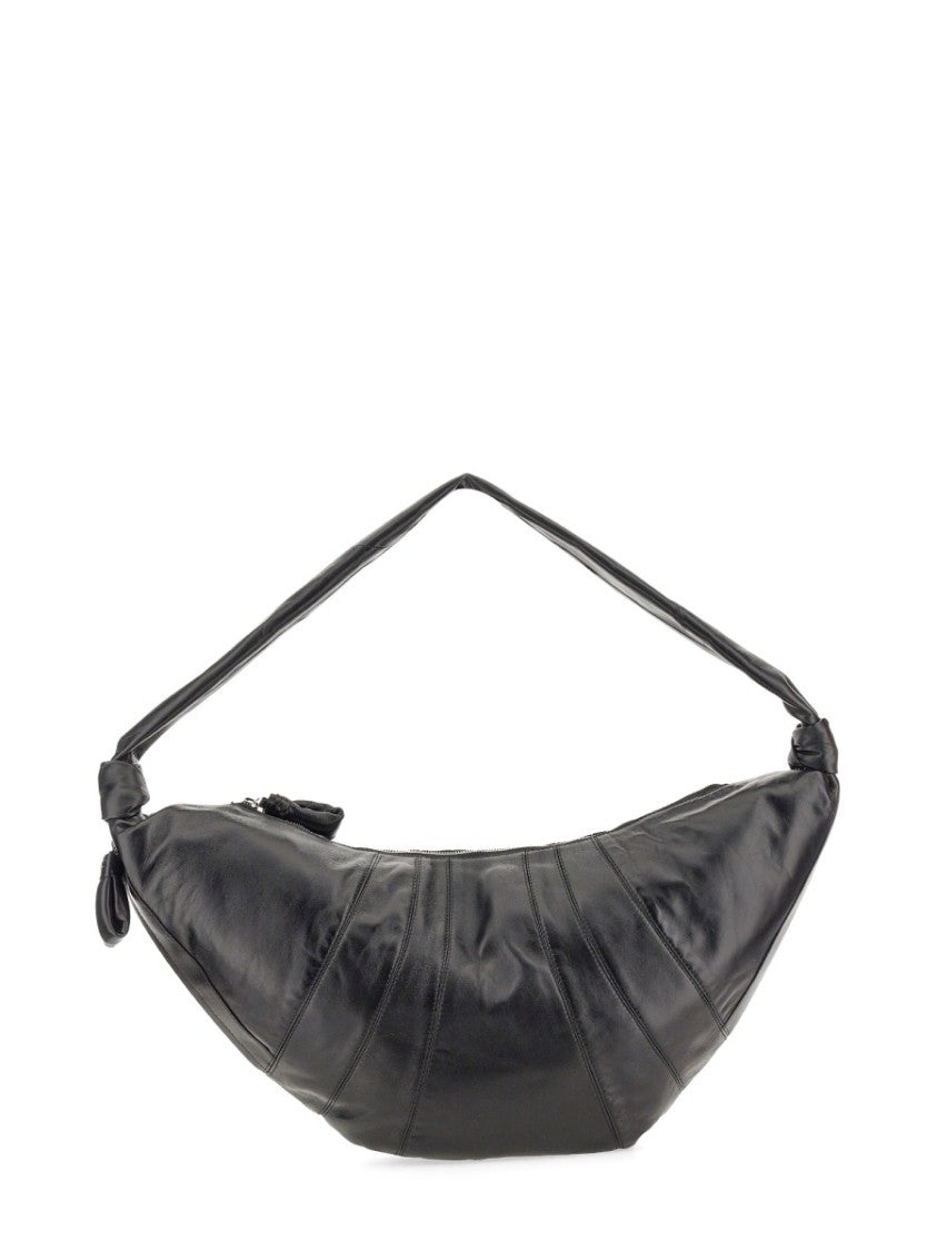 Lemaire Large Crescent-Shaped Shoulder Bag With Stitched Detail