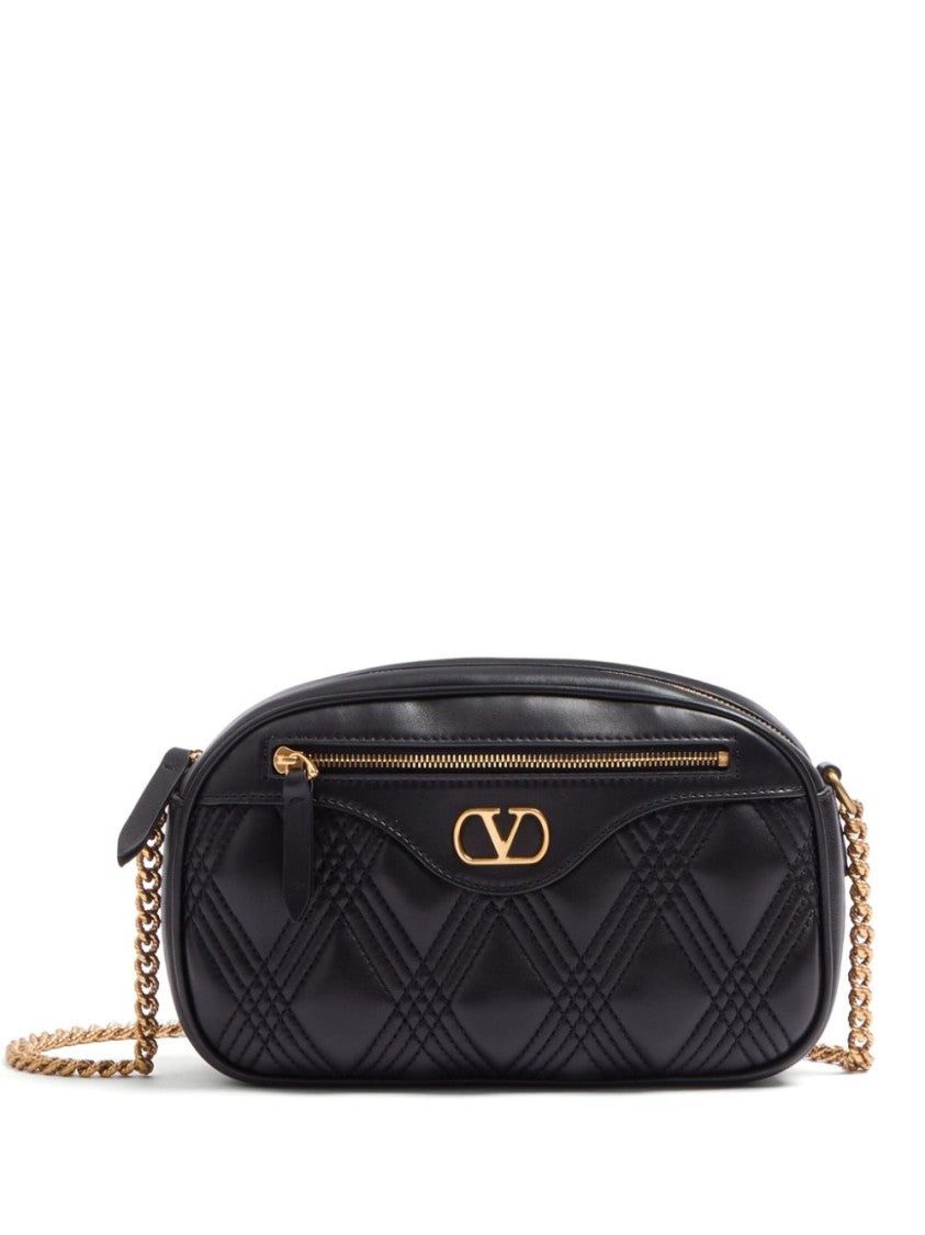 Valentino Garavani Black Quiltie 67 Shoulder Bag