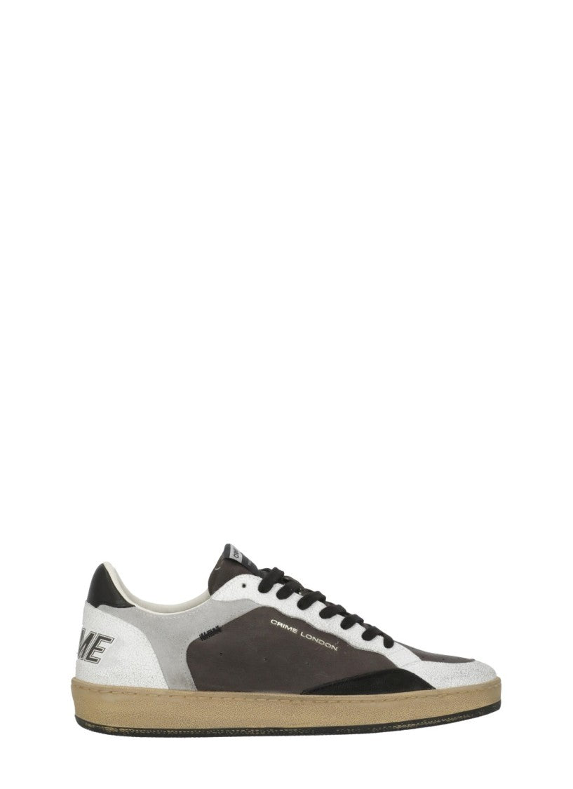 Crime London Multicolor Chelsea Suede Leather Used-Effect Low-Top Sneakers