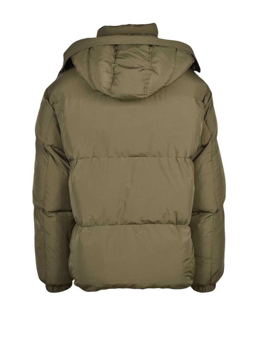Diesel Military Green Nylon Down Jacket