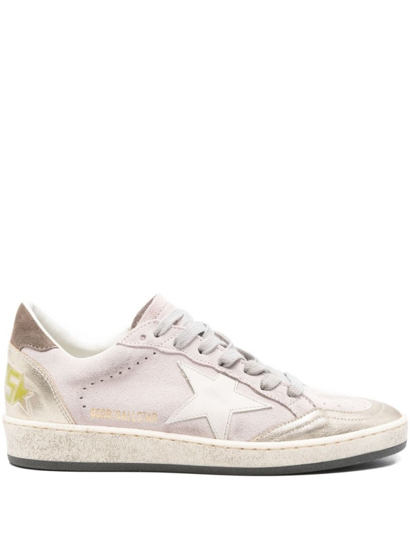 Golden Goose Low-Top Sneakers With Soft Pink Suede And Star Patch