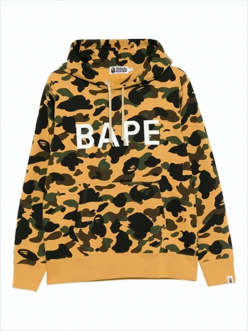 Bape Bape Camouflage Hoodie With Drawstring Hood