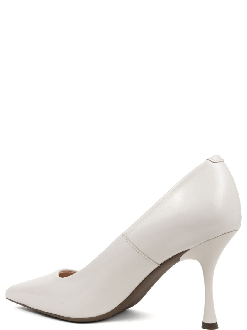 Sergio Moretti White Cow Leather High Heels
