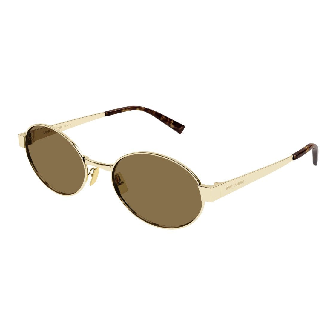 Saint Laurent Sl 692 Oval-Shaped Gold-Tone Sunglasses