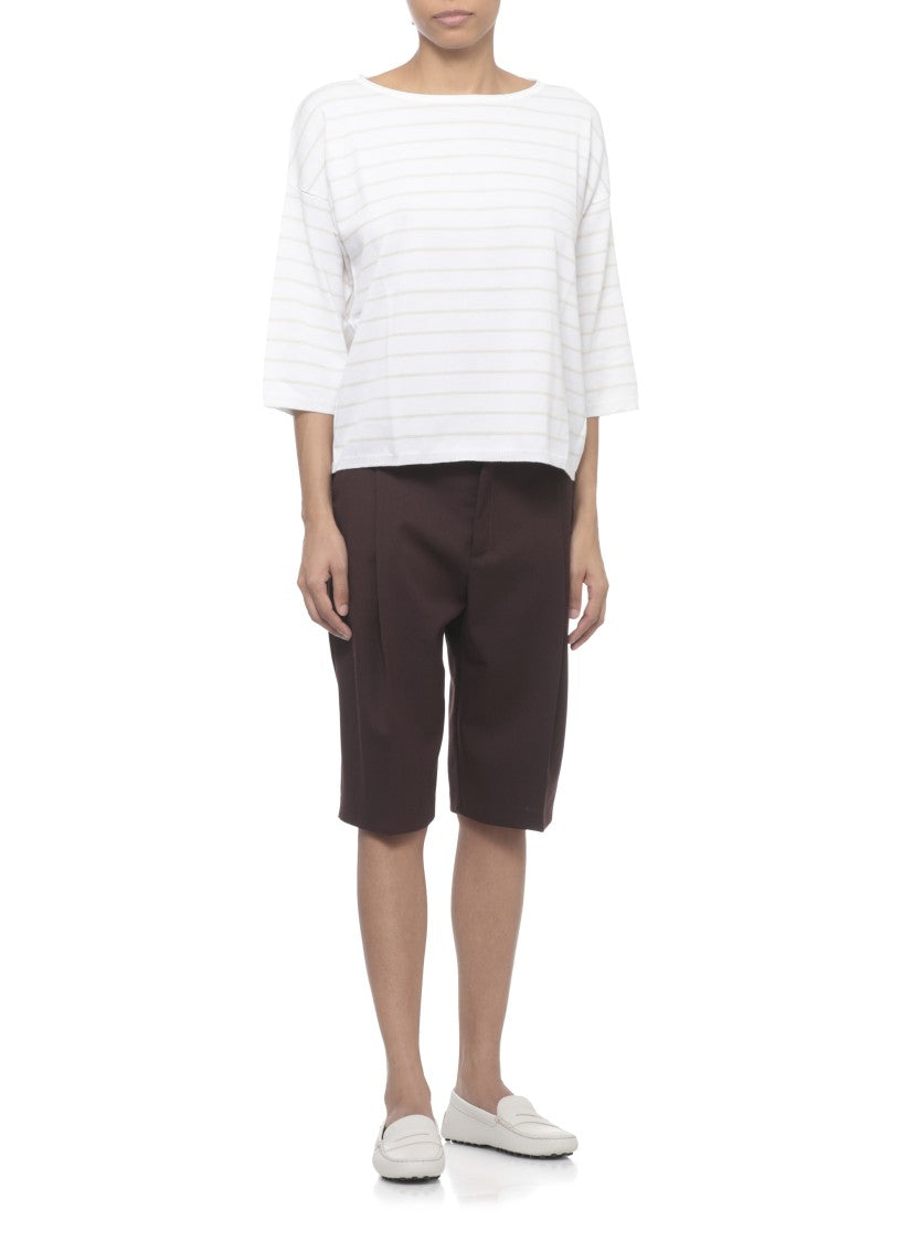 Tod's Ivory Side Metal Logo Loafers