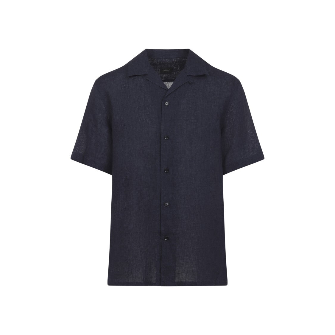 Brioni Tailored Short-Sleeved Linen Shirt