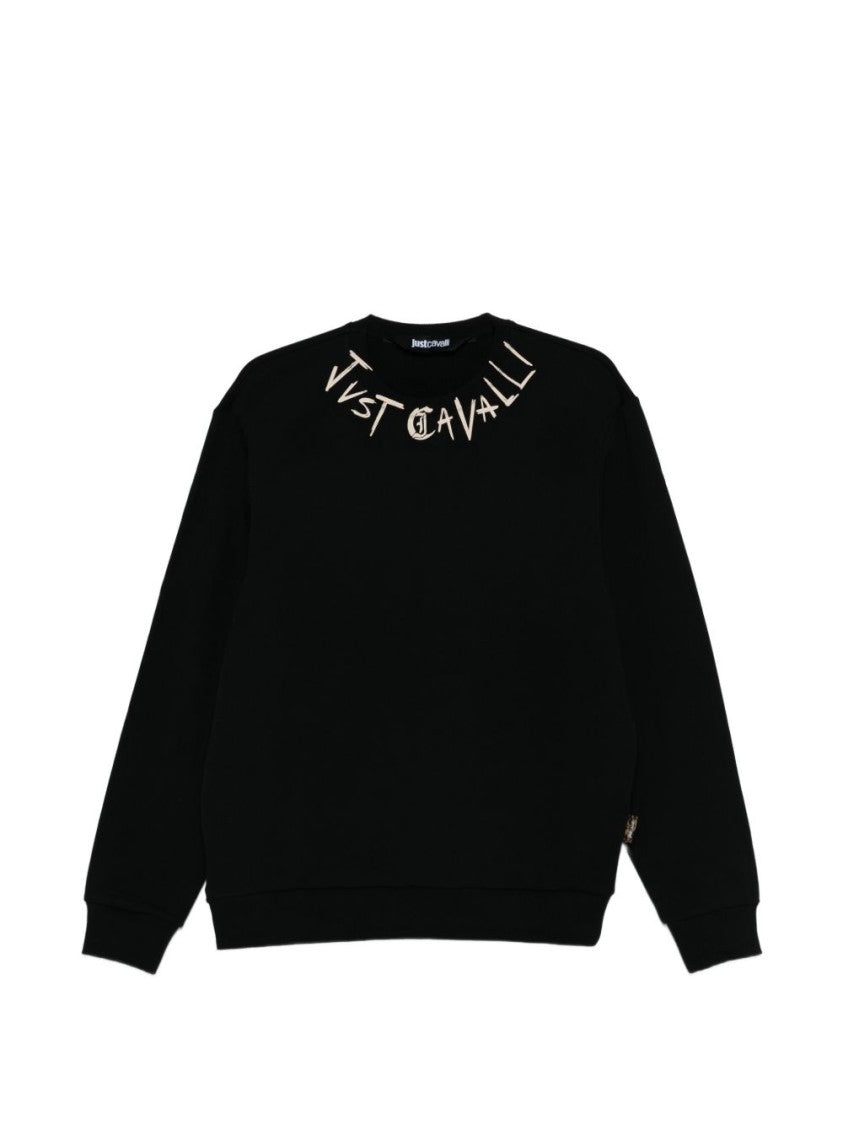 Just Cavalli Logo Trim Contemporary Knit Sweater