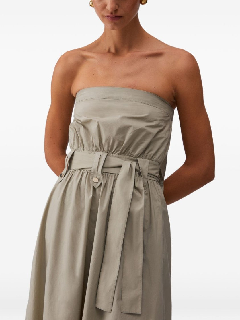 Liu Jo Light Brown Poplin Belted Day Dress