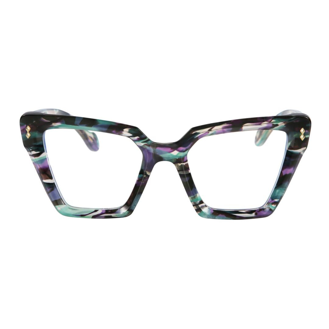 Kador Gold Vanessa Glamour Oversized Geometric Eyeglasses