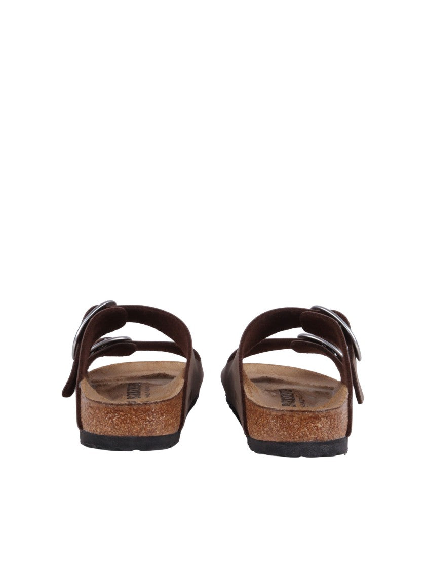 Birkenstock Mocca Arizona Birkibuc Slide Sandal