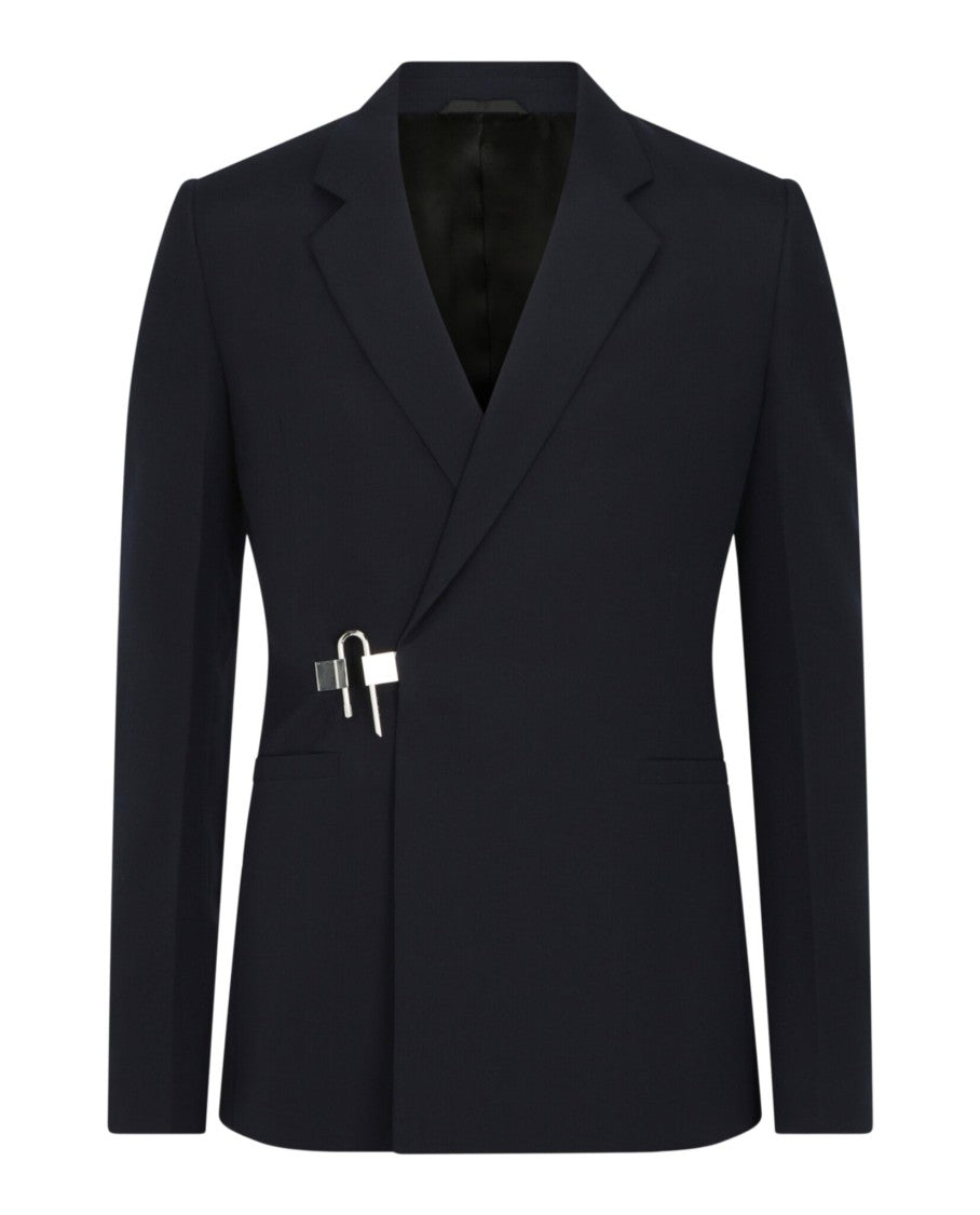 Givenchy Slim Fit Jacket In Wool With U-Lock Buckle