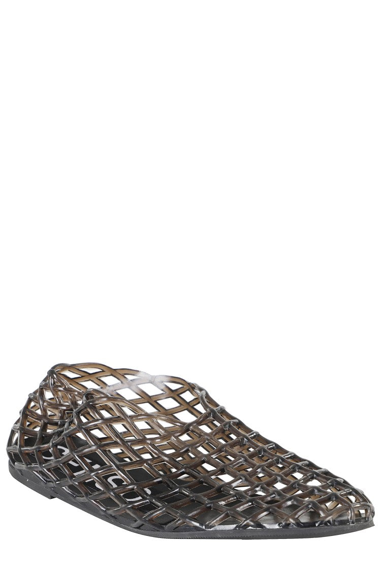 Senso Ebony Jellie Mesh Rubber Flats