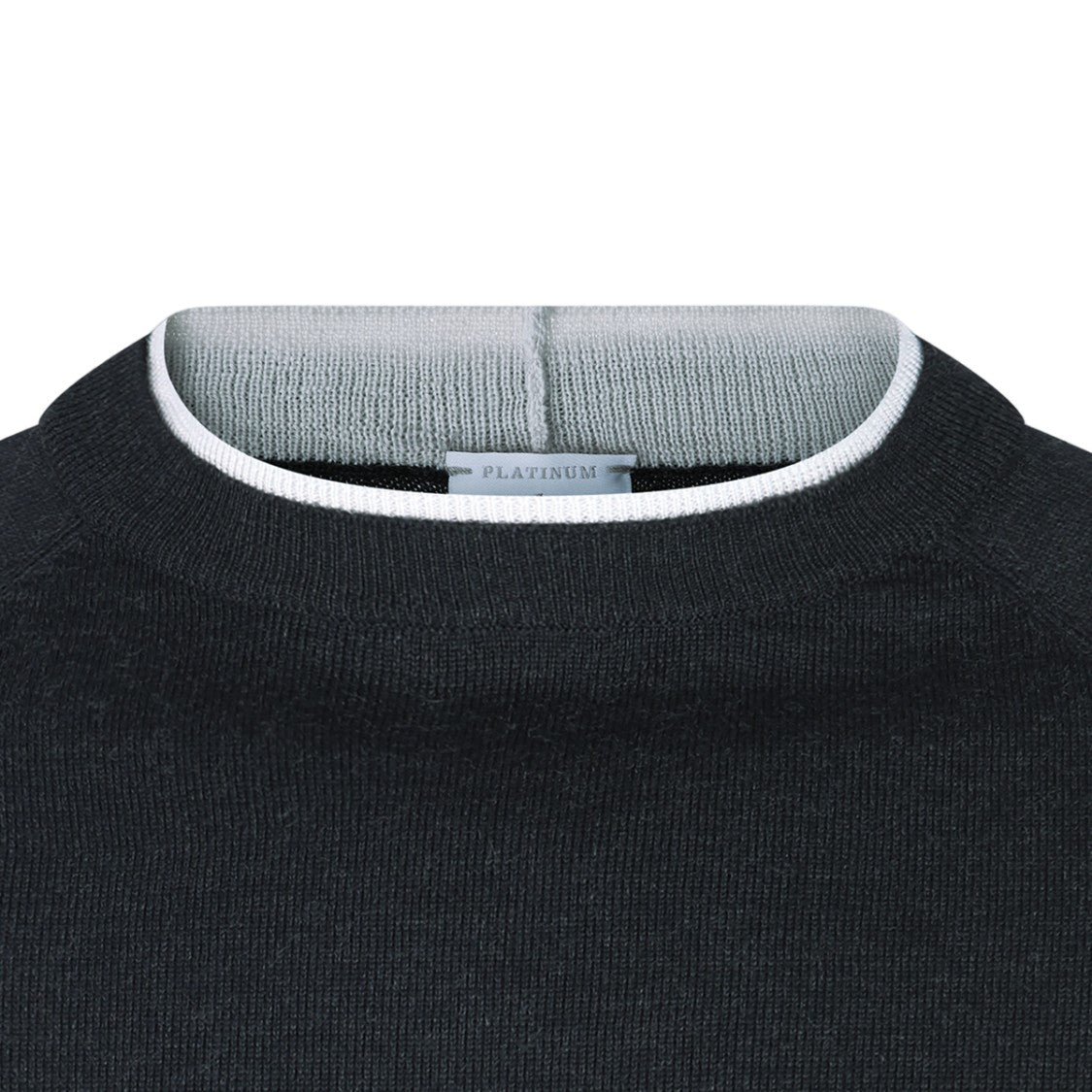 Eleventy Grey Sweater With Trimmed Crew Neckline