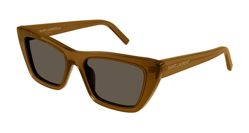 Saint Laurent Brown Mica Square Sunglasses