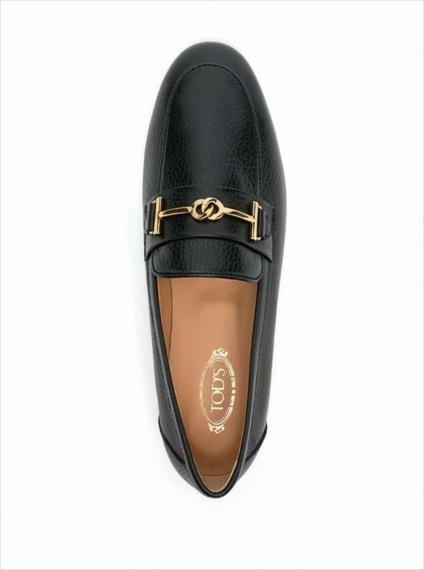 Tod's Sleek Loafer With Gold-Tone Metal Bit Detail